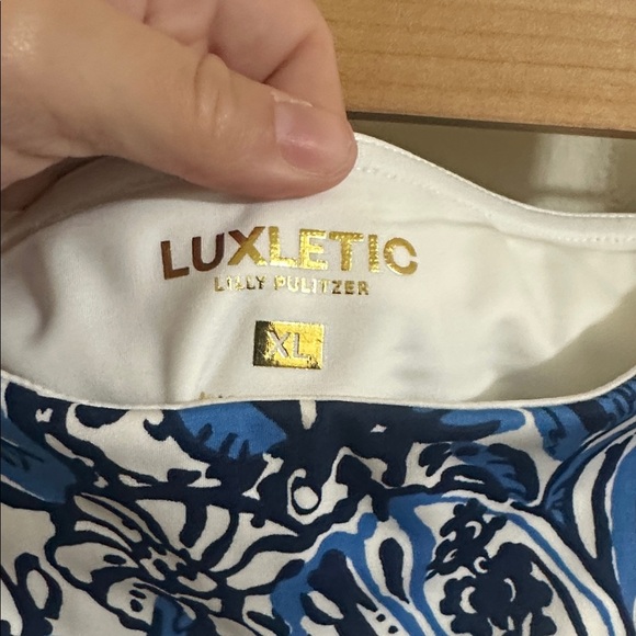 NWT Lilly Pulitzer Luxletic Bacio Skort Upf 50 XL in Low Tide Navy Pandarama - Picture 7 of 7